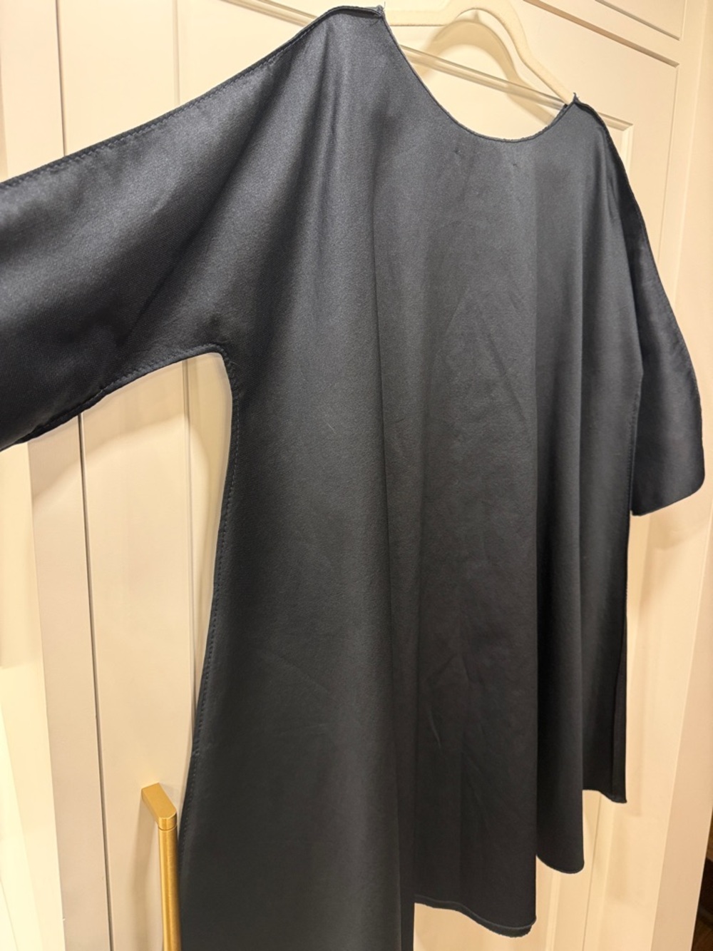 Oversized Scoop Neck Tunic Dress in Navy - Picture 4 of 8